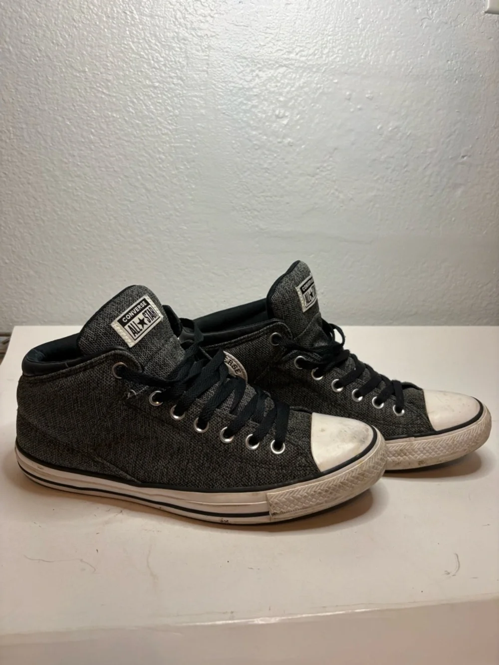 Converse Mid Top Sneakers - Charcoal Black & White - Picture 3 of 6
